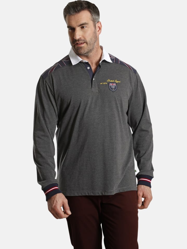 Charles Colby Sweatshirt EARL PEREDUR in dunkelgrau melange günstig kaufen