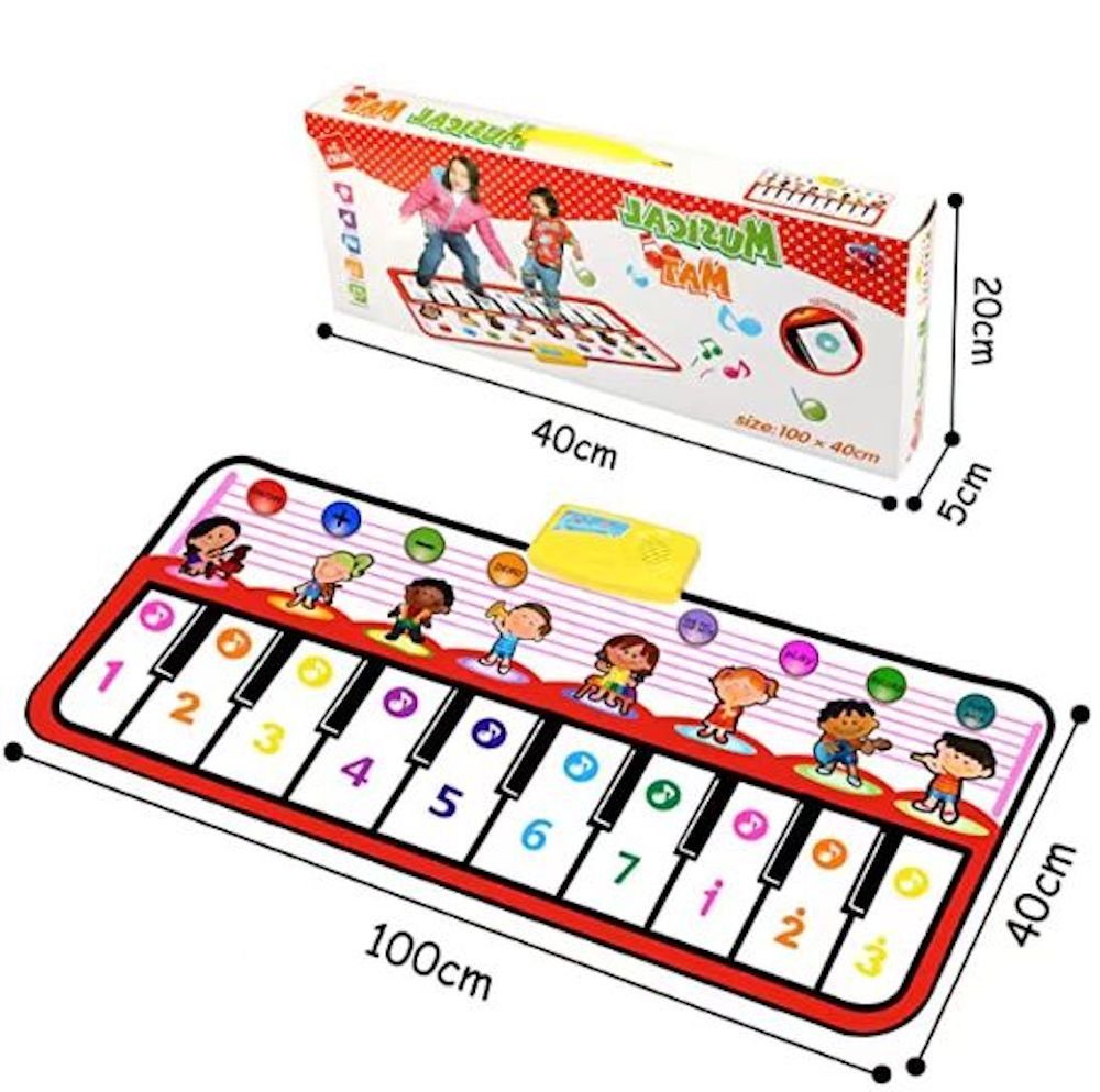 vokarala Musikinstrumentenpedal Spielmatte Kinder Klaviermatte Tanzmatte Musikmatte mit 8 Instrument