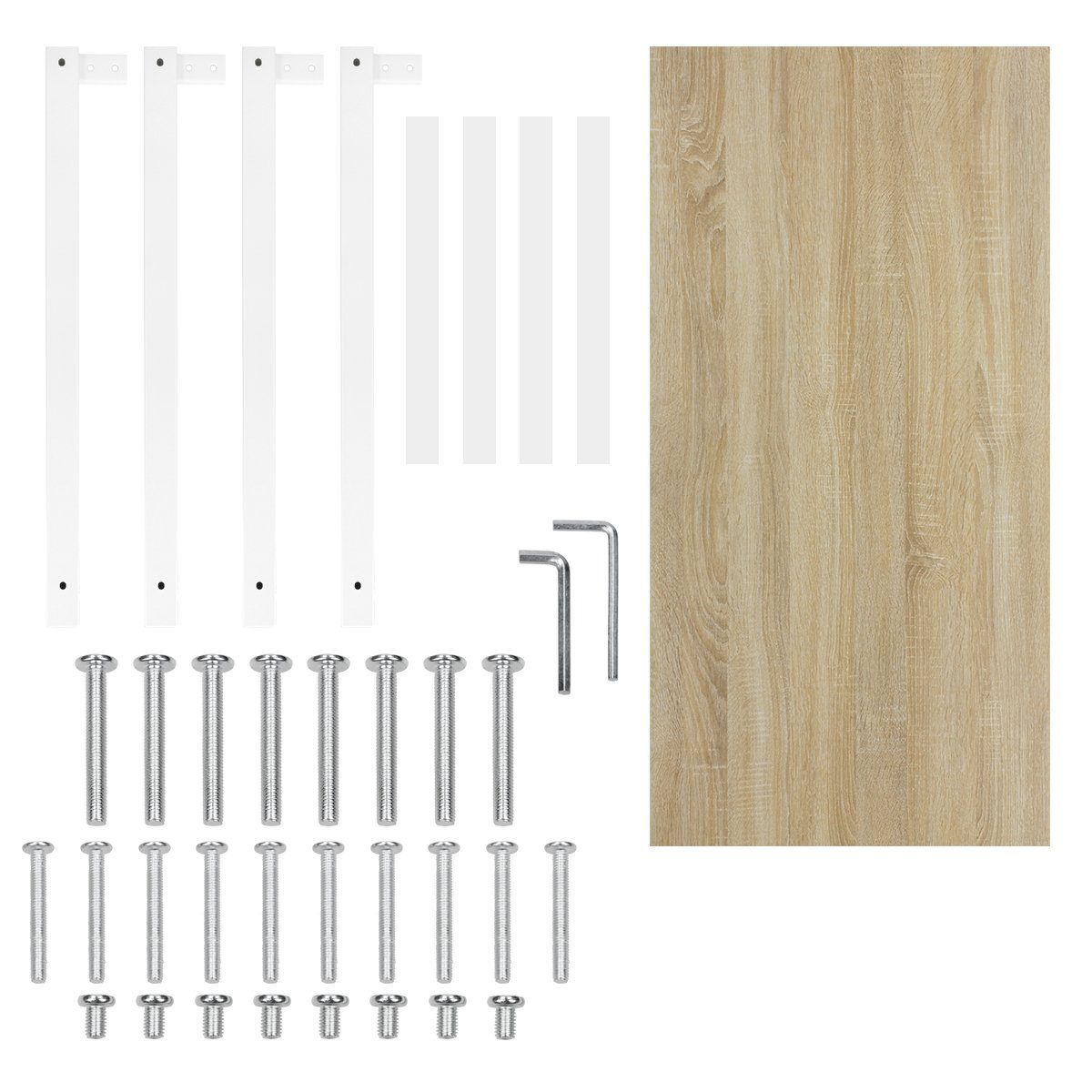 ML-DESIGN Schreibtisch 120x60x75 cm weiß aus MDF mit Metallgestell