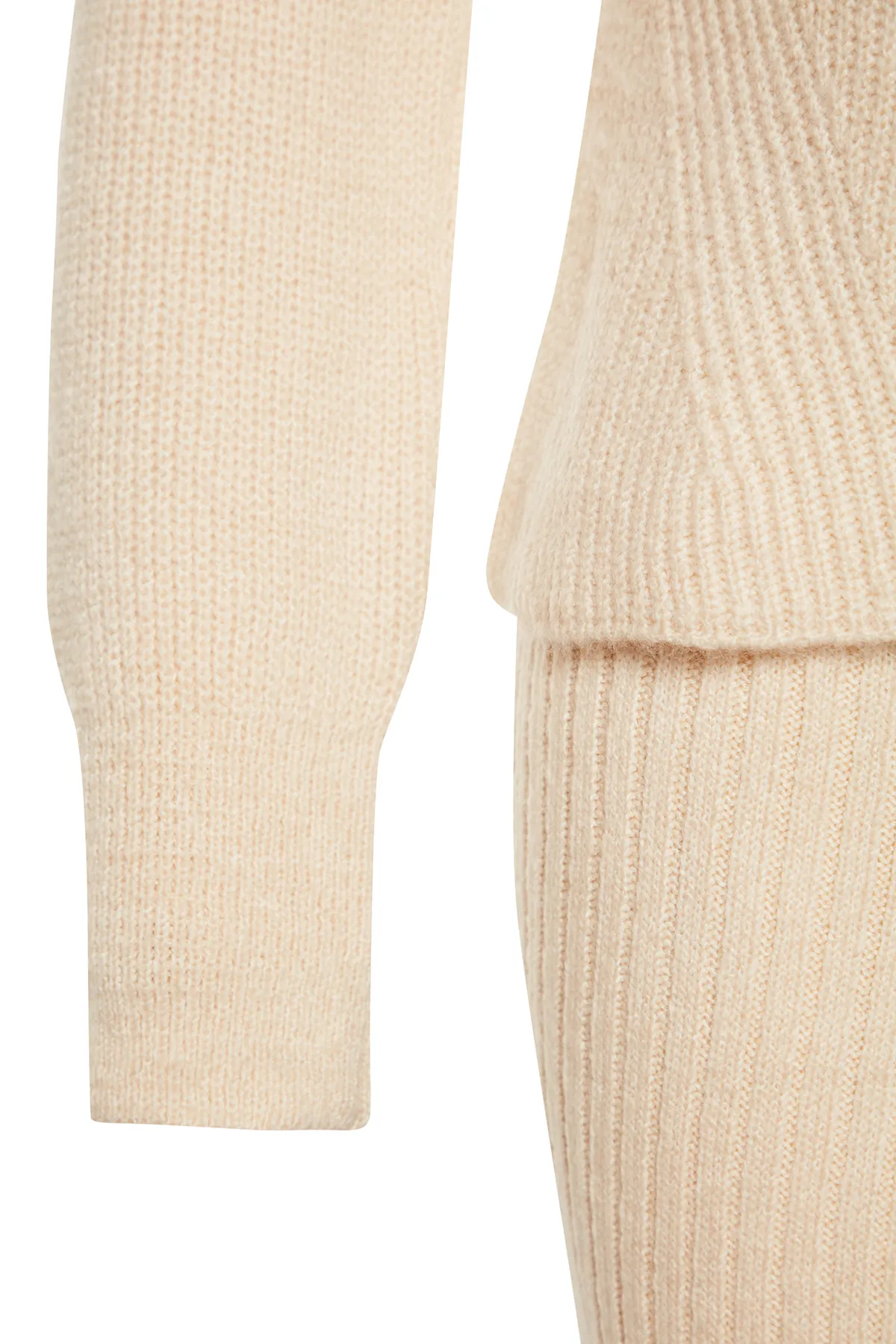 Trendyol Collection  Beiges Strickoberteil- und -unterteil-Set aus der Care Collection TWOAW24AU00097