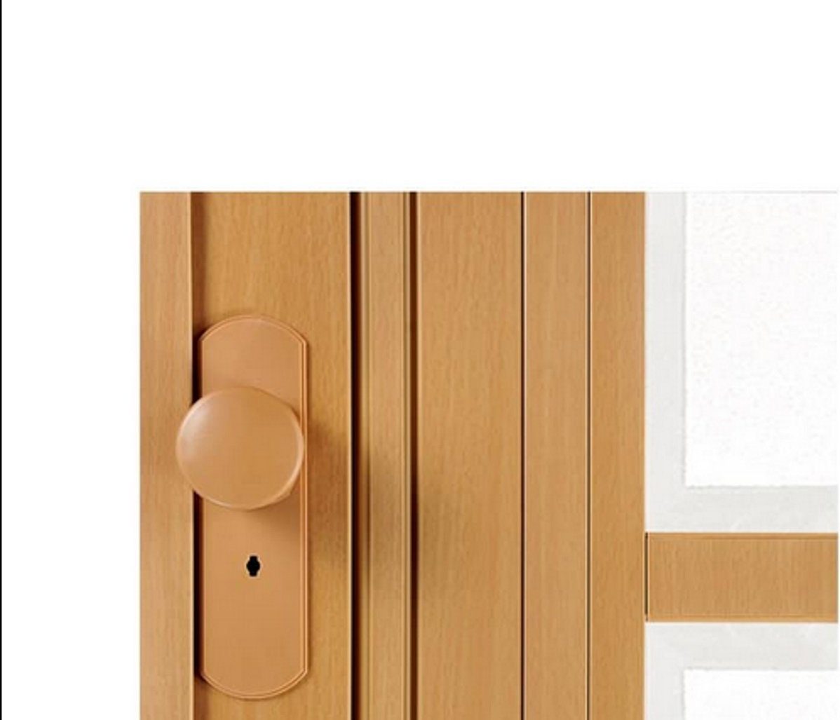 Standom Falttür Schiebetür Buche (Erle) + Fenster Schloss H. 203cm breite bis 100 cm