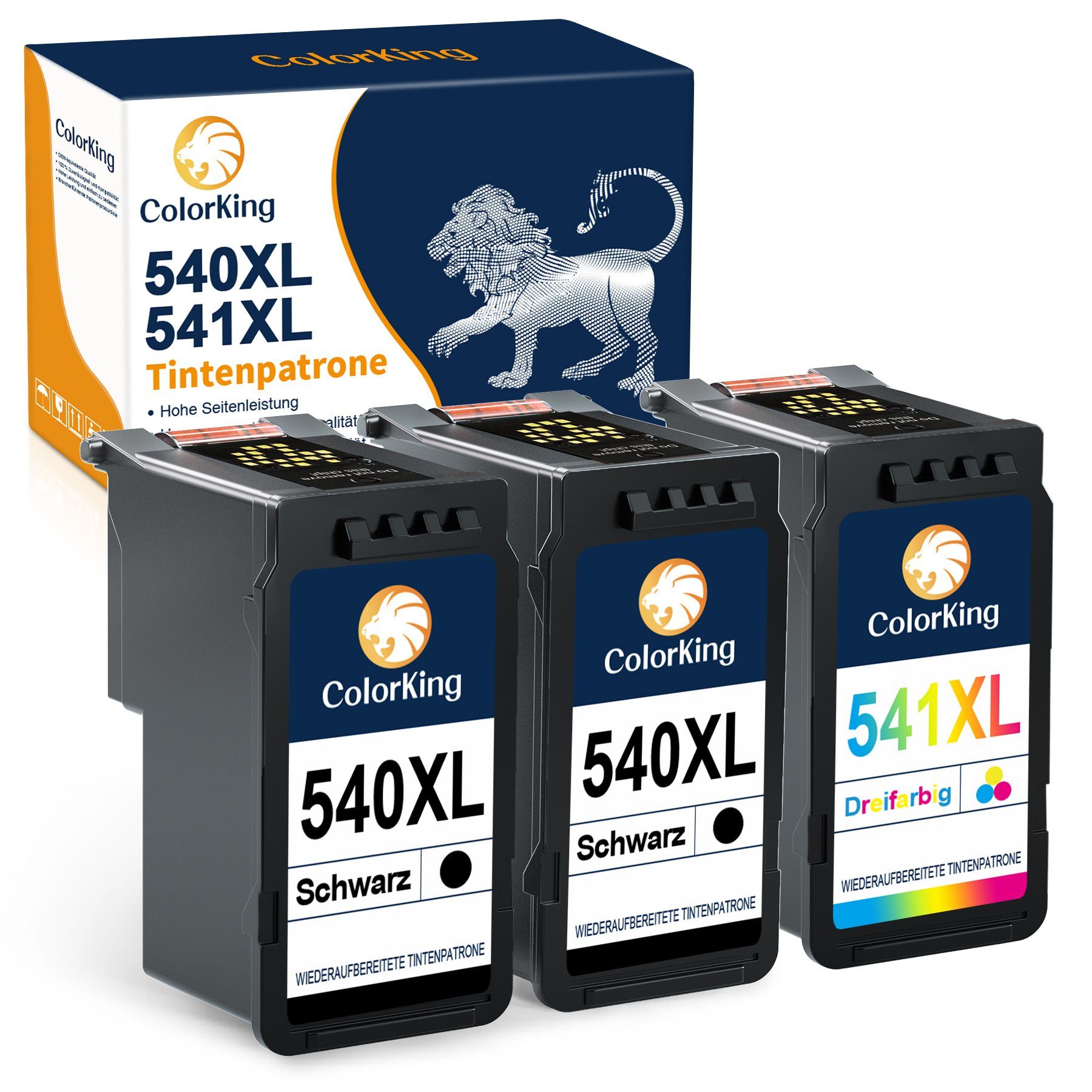 ColorKing Kompatibel für CANON 540XL 541XL Tintenpatrone (PIXMA TS5150 MX475 MG3650S MG4250 MG3650 MG3600)
