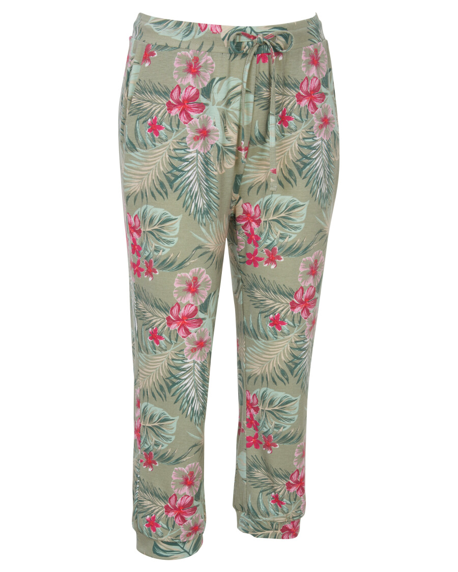 Hose mit floralem Muster