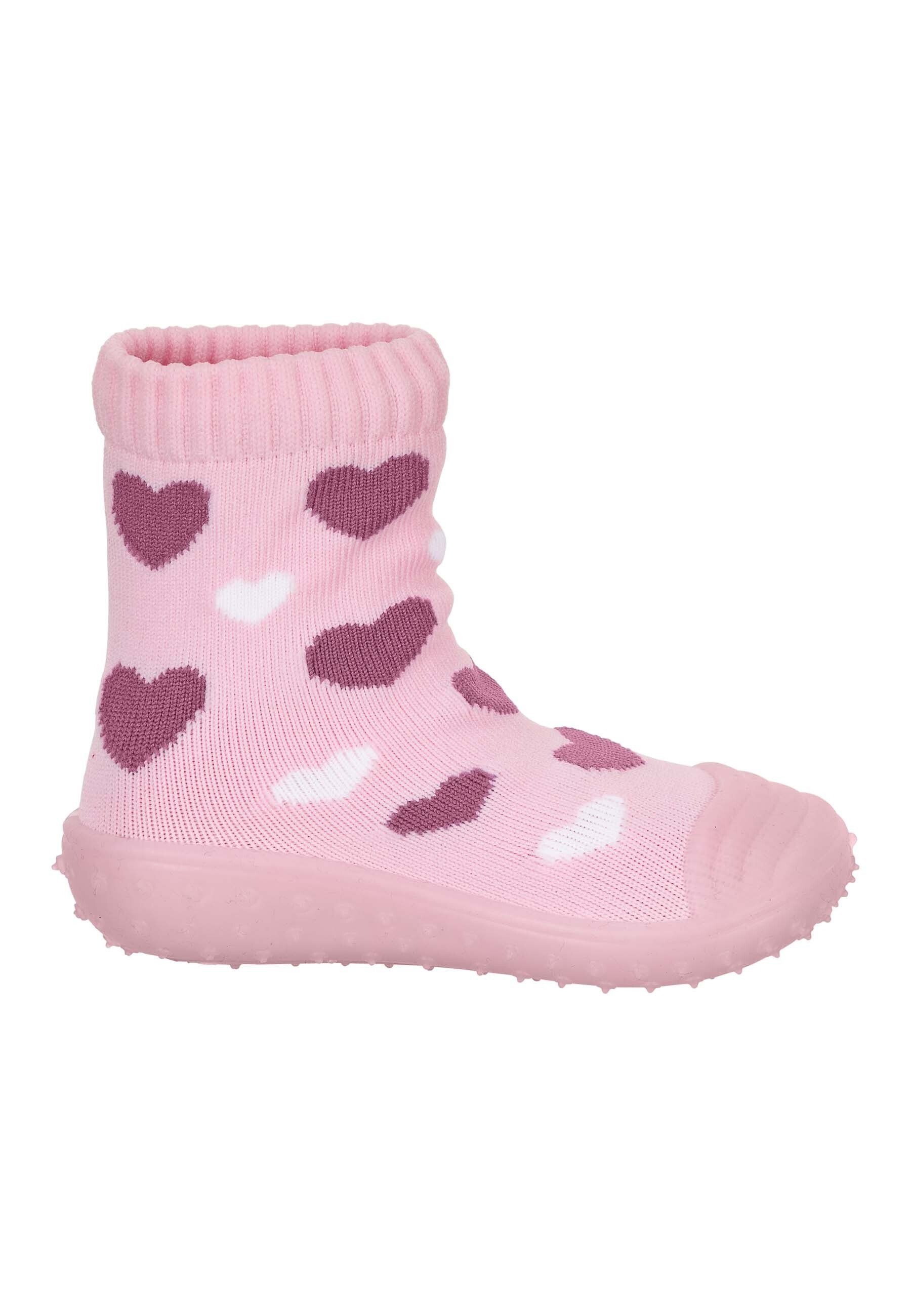 Sterntaler® Basicsocken Adventure-Socks Herzen (Fliesensocken mit Anti-Rutsch-Sohle und süßen Motiven) Rutschsocken mit Vollplüsch im Sohlenbereich, ABS- Söckchen