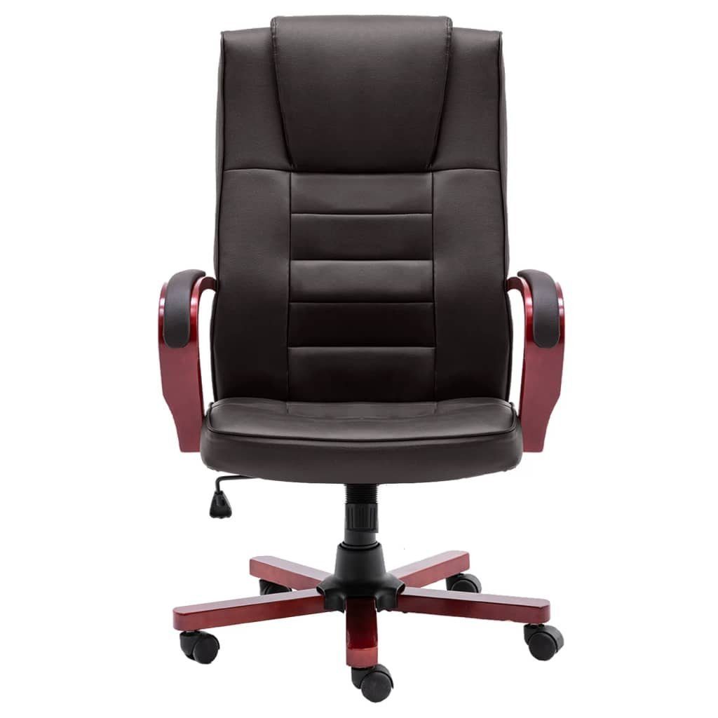 vidaXL Bürostuhl Bürostuhl Braun Echtleder (1 St)