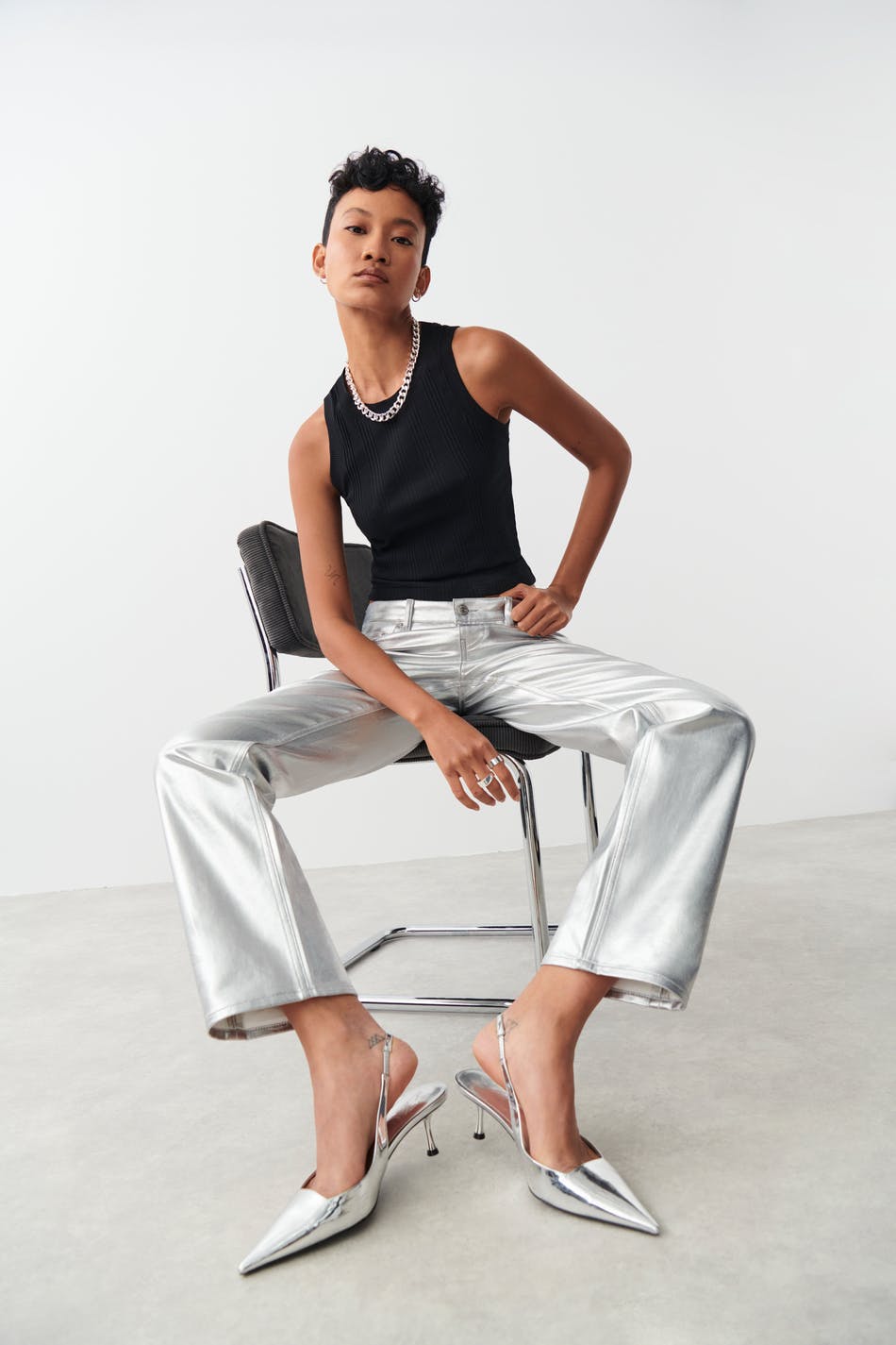 Metallic jeans