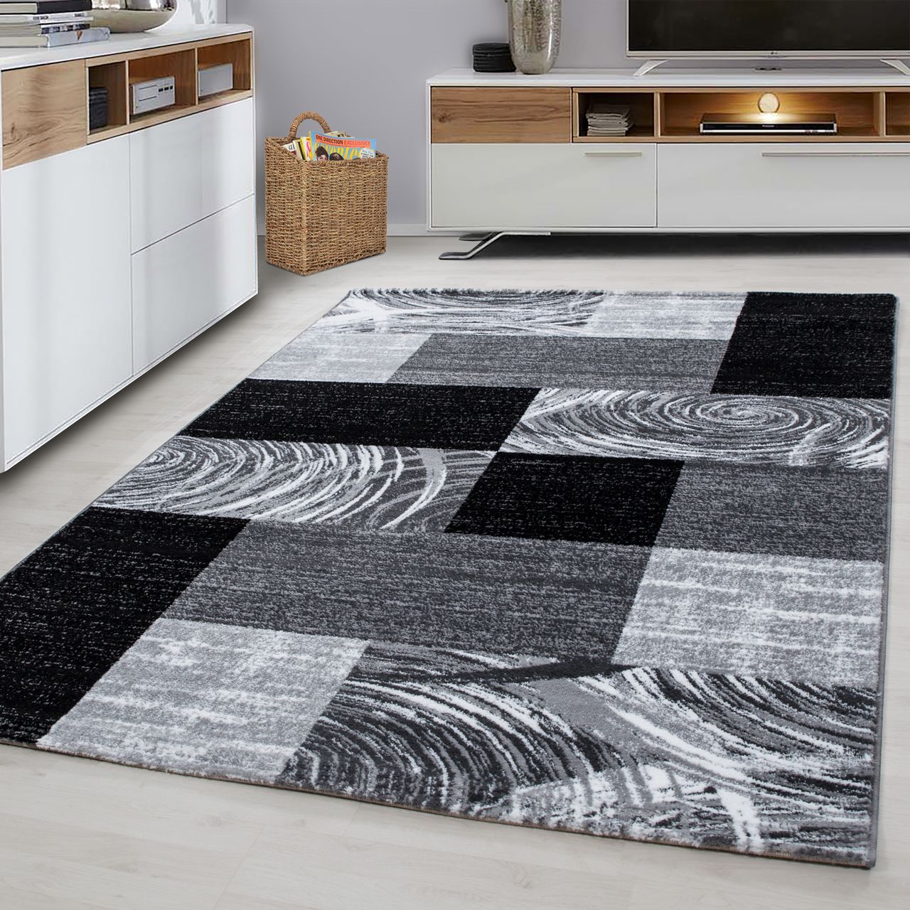 Ayyildiz Teppich, PARMA 9220, BLACK, 80 x 150 cm