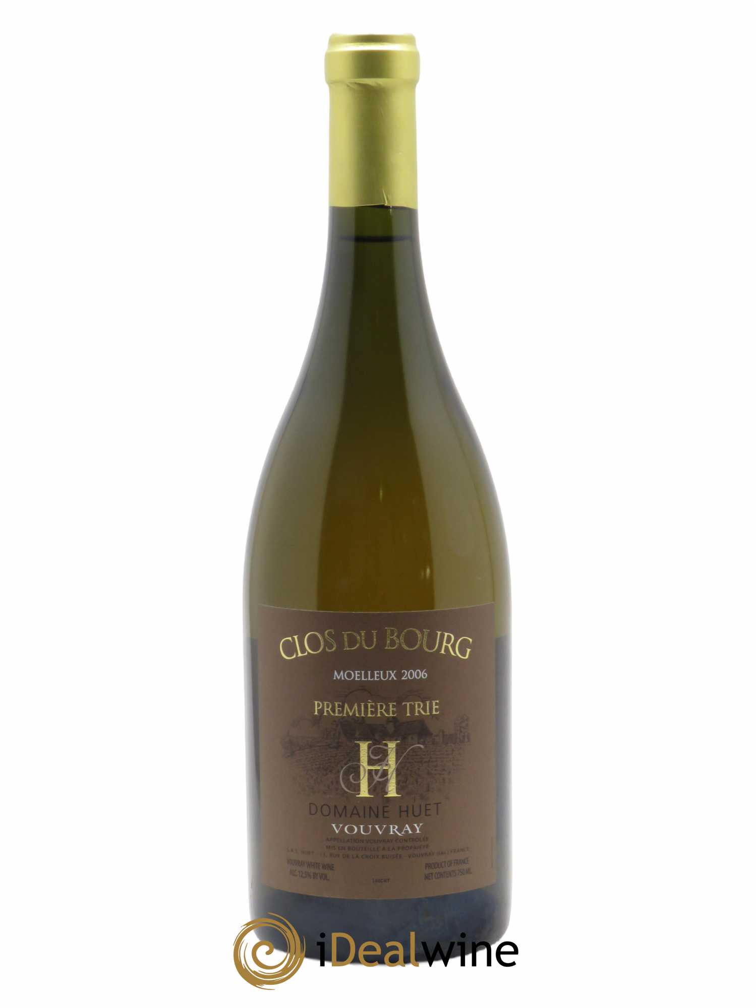 Vouvray Clos du Bourg Moelleux 1ère trie Domaine Huet  2006 - Lot de 1 Bouteille