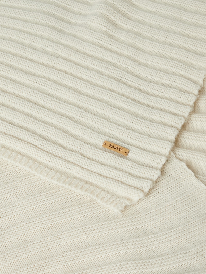 Schal mit Label-Detail Modell 'Bayne' in offwhite