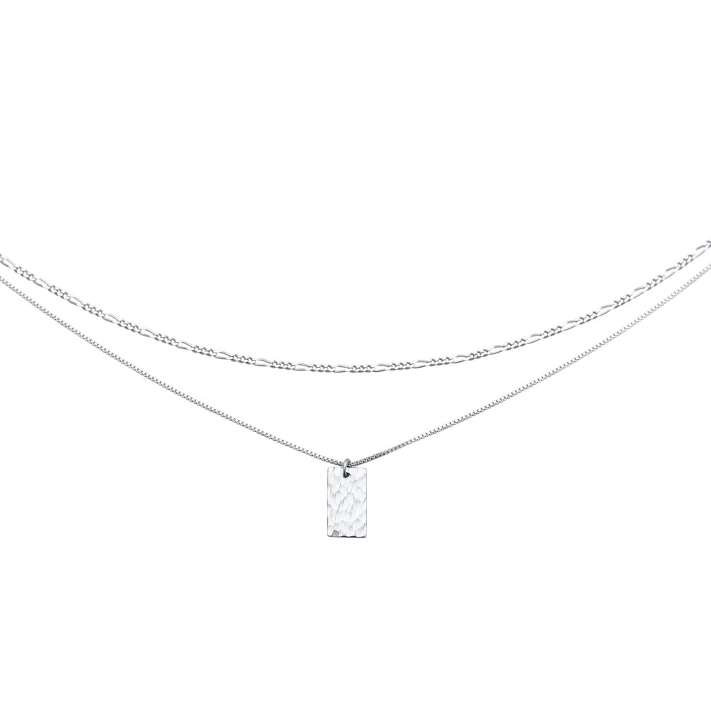 Elli Elli Collier Femmes couches plaquettes Figaro tendance boho en argent sterling 92 collier