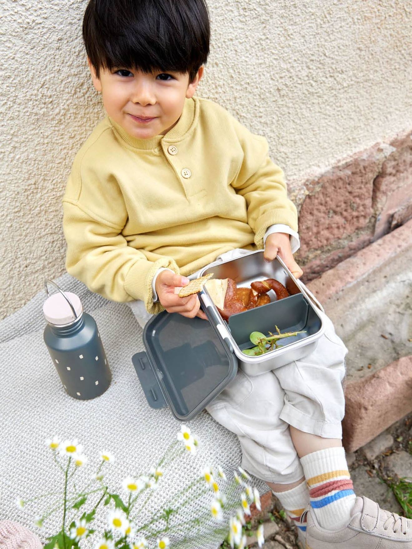 Lässig Kinder Edelstahl-Trinkflasche ADVENTURE/YUMMY LÄSSIG - grau/rosa