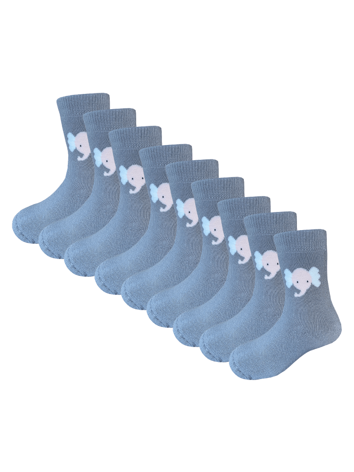 Yalion 9er Pack Socken Halbplüsch in Grau günstig kaufen