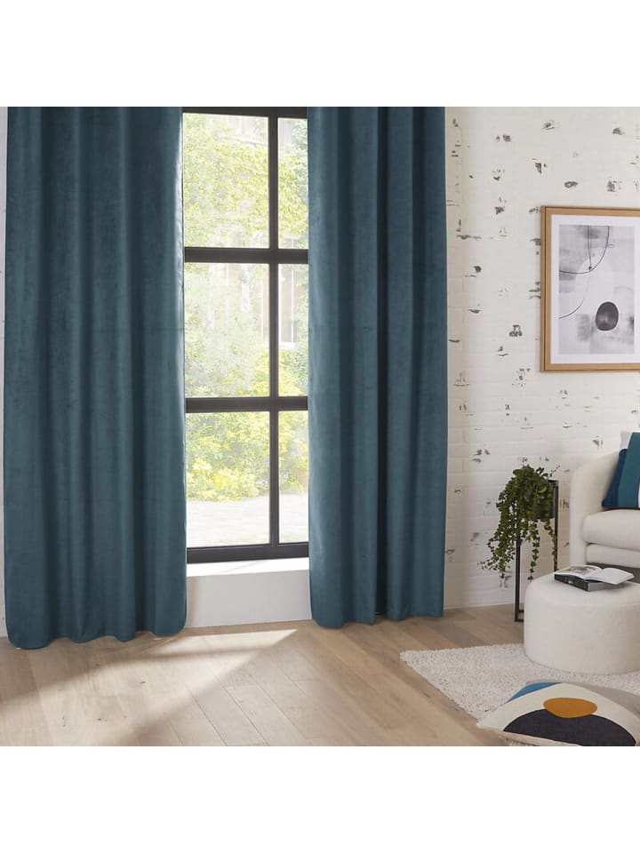 Atmosphera Créateur d'intérieur Verdunkelungsvorhang in meerblau günstig kaufen onesize