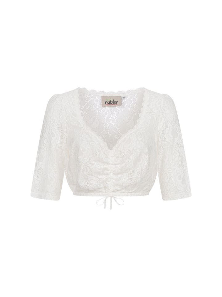 Nübler Dirndlbluse Kurzarm Josefine in Creme günstig kaufen