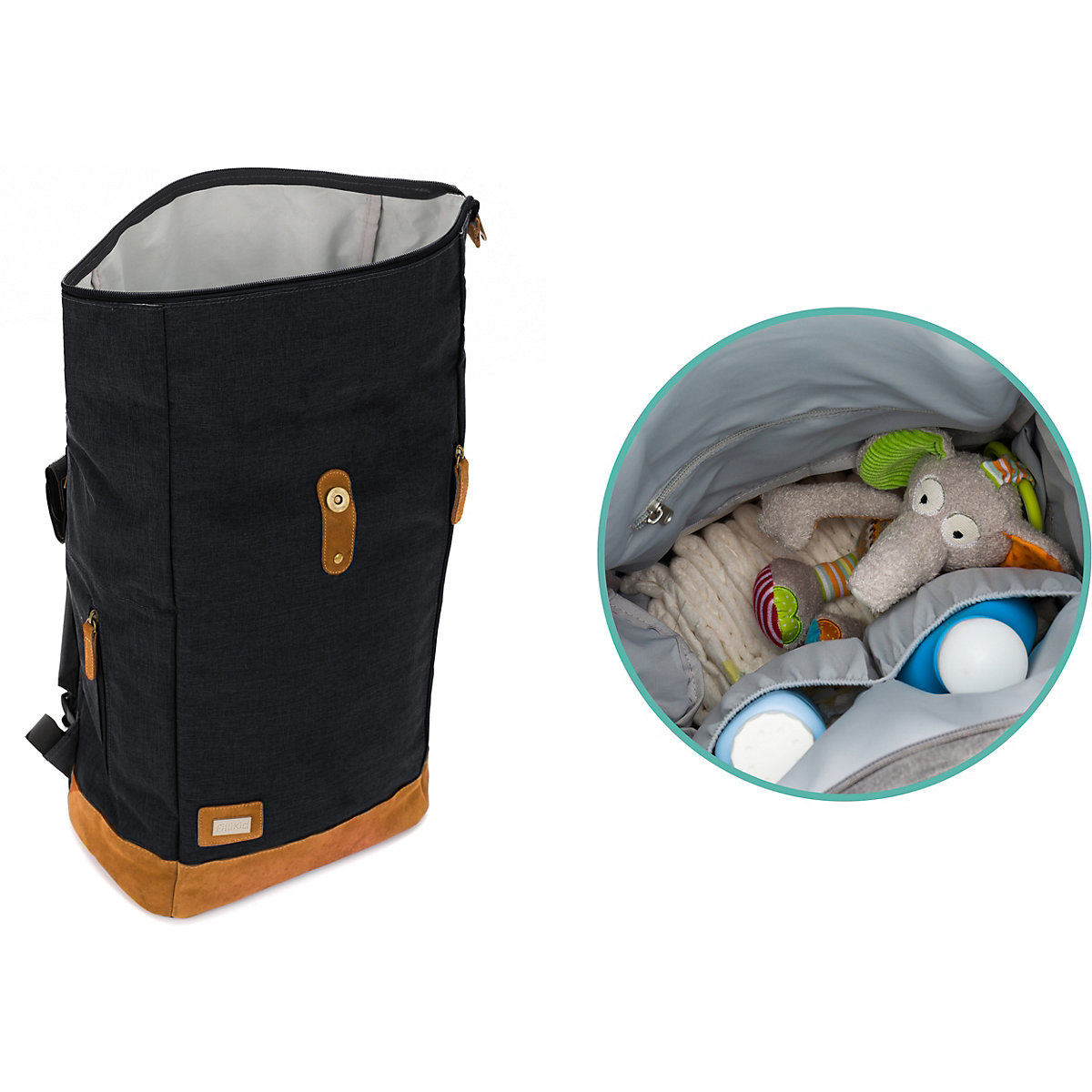 Wickelrucksack Berlin, schwarz