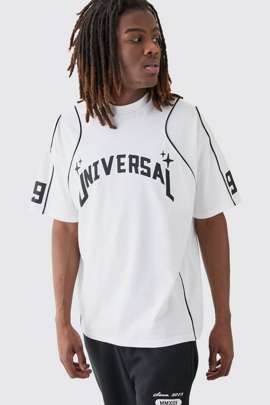 Oversize T-Shirt mit Universal-Print