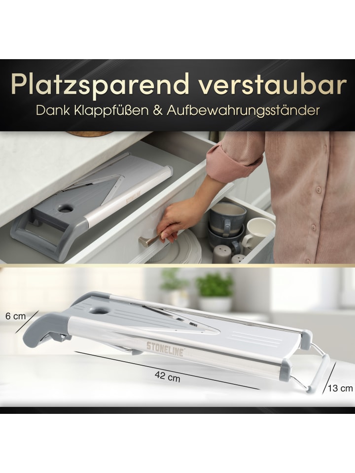 Stoneline Gemüsehobel Set 9-teilig in Grau günstig kaufen onesize