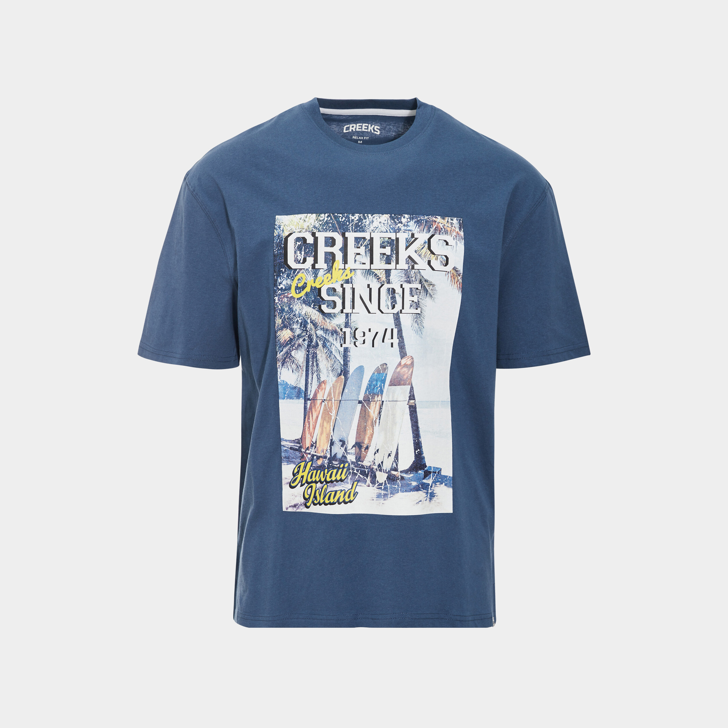 T-shirt manches courtes Creeks bleu foncé homme | La Halle