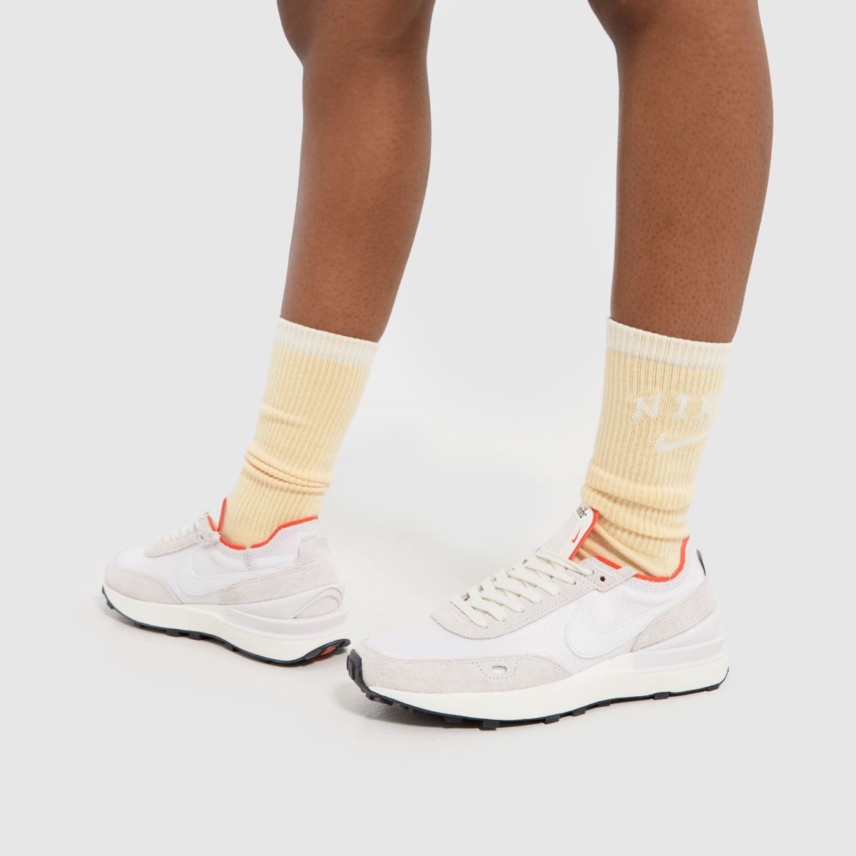 Nike – Waffle One – Vita, flerfärgade vintage-sneakers