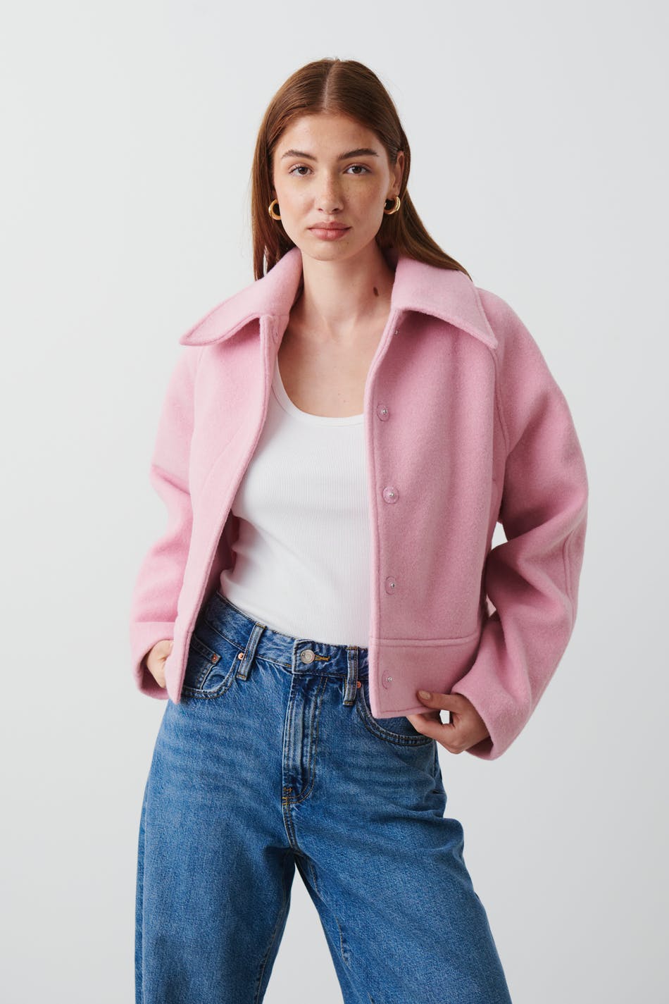 Short boxy jacket