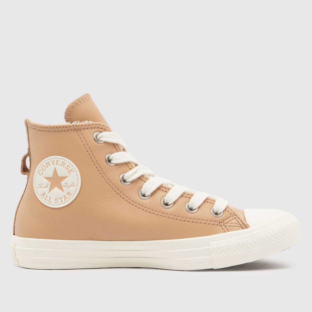 Converse All Star – Vita och beige vinterskor med hög midja