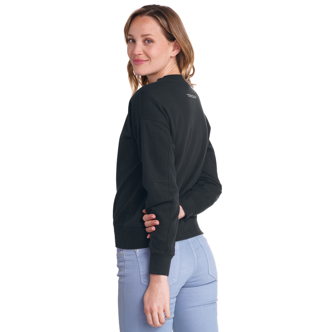 Damen Sweatshirt mit Print im Nacken