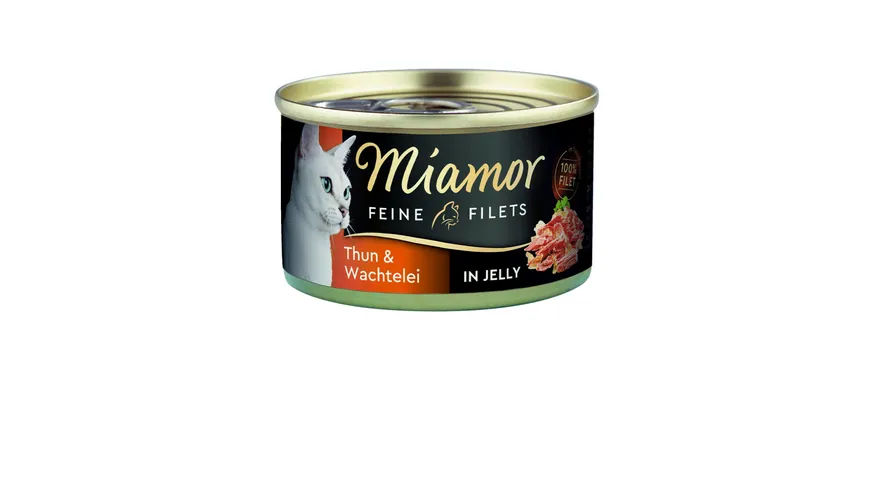 Miamor Katzennassfutter Feine Filets Thun & Wachtelei 100 g