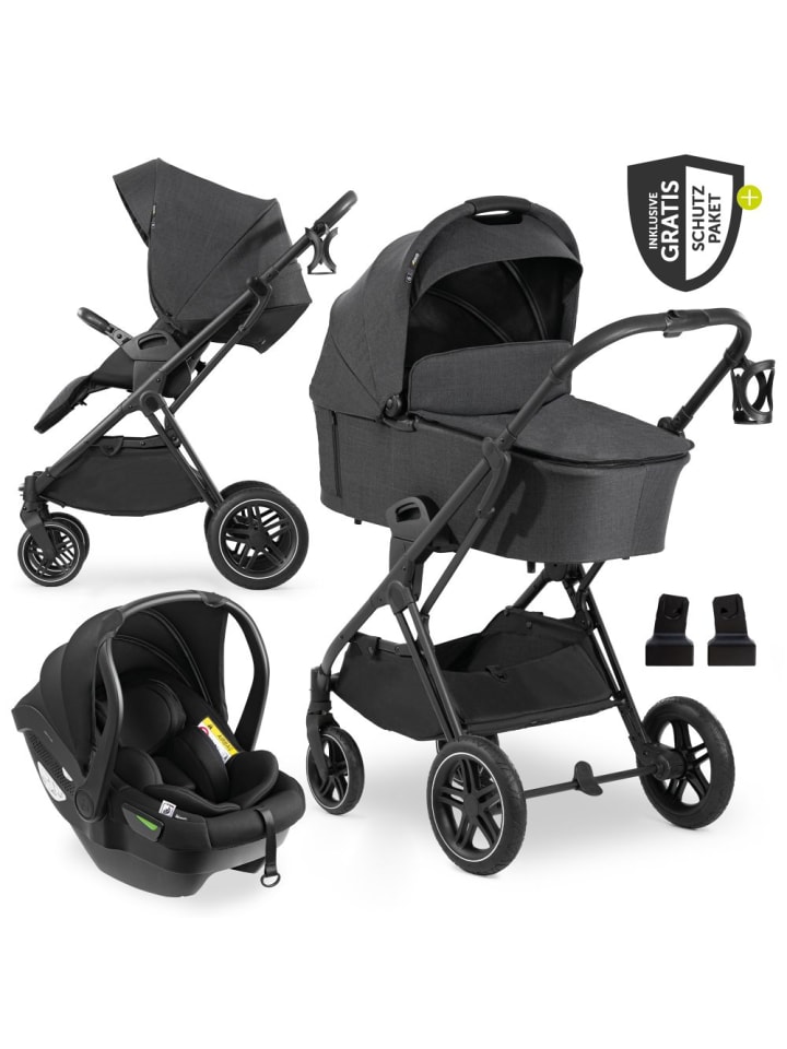 Hauck 3in1 Kinderwagen-Set Vision X Trio Set Black in schwarz günstig kaufen onesize