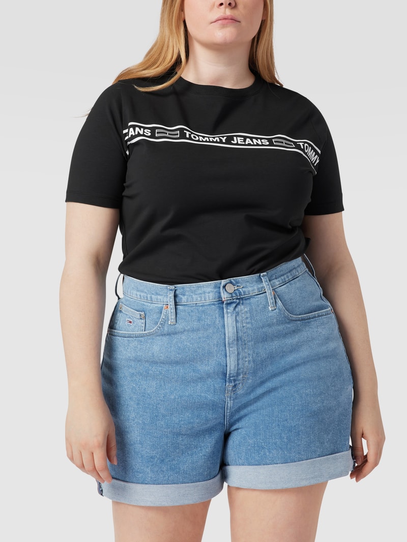 Body mit Label-Print in schwarz