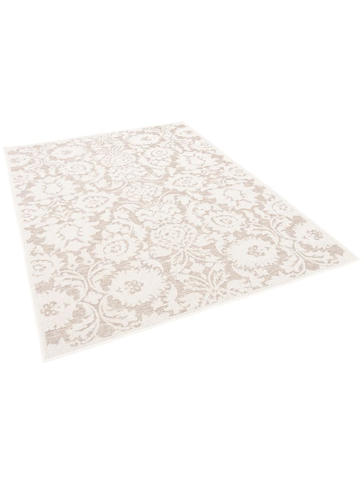 Pergamon In & Outdoor Teppich Flachgewebe Ottawa Barock in Beige günstig kaufen