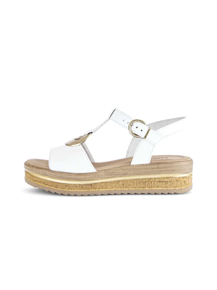Gabor Fashion Plateau Sandalen in weiß günstig kaufen 40,5