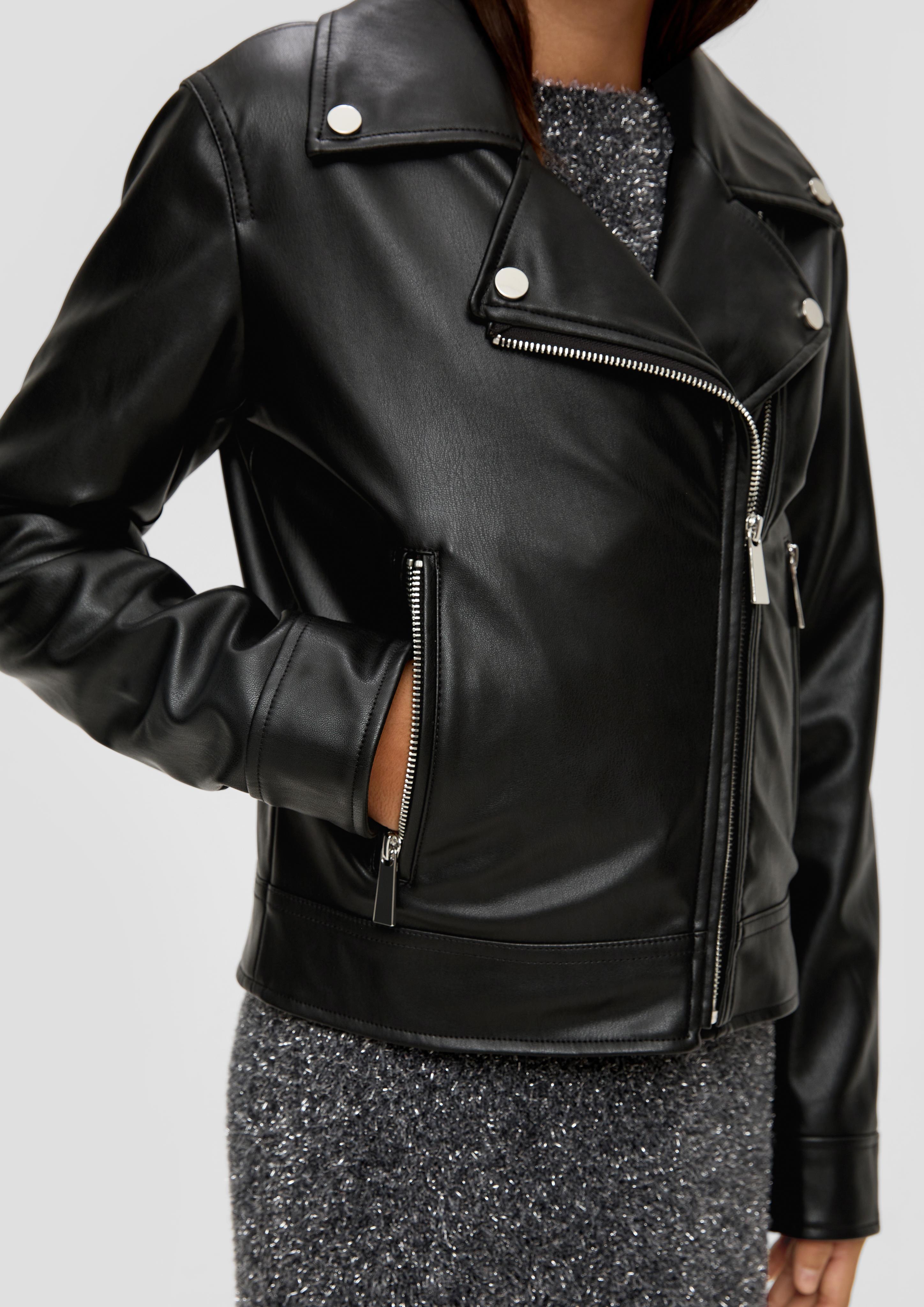 Bikerjacke aus Lederimitat  2137257-9999