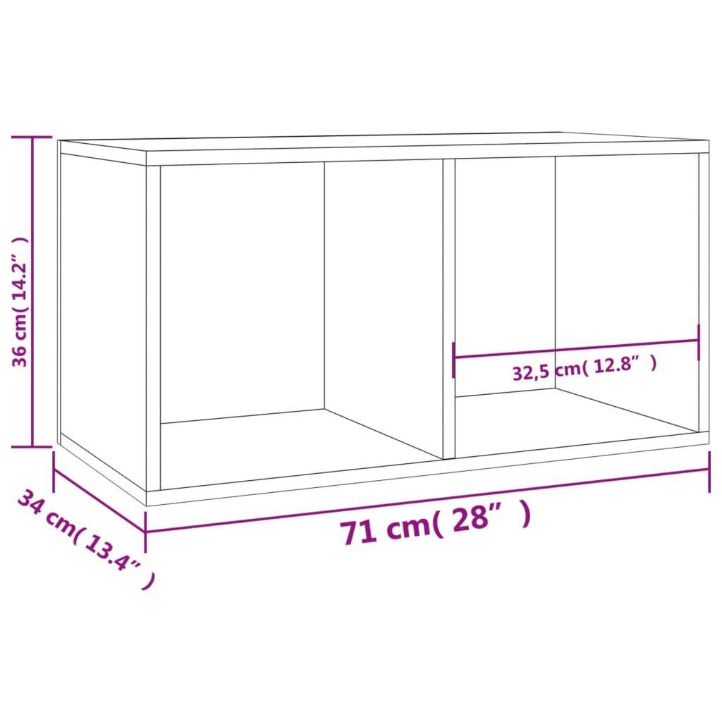 vidaXL Aufbewahrungsbox Schallplatten-Aufbewahrungsbox Betongrau 71x34x36 cm (1 St)