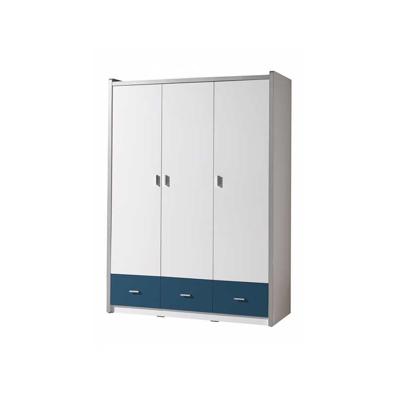 Armoire 3 portes Bonny bleu