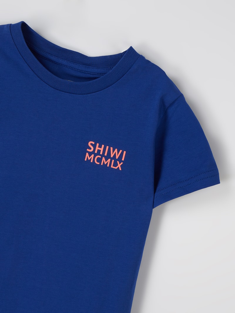 T-Shirt aus Baumwolle in marineblau