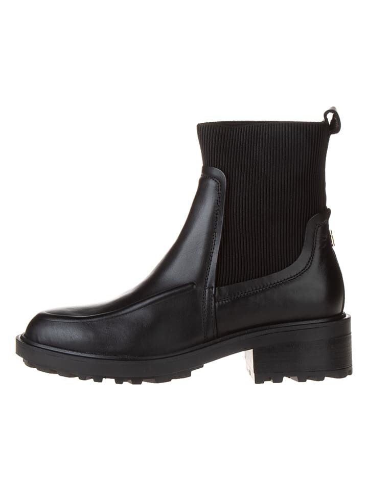 Tommy Hilfiger Shoes Leder-Chelsea-Boots in Schwarz günstig kaufen