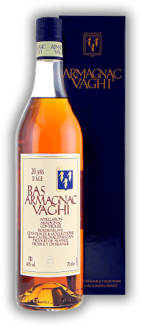 Vaghi 20 ans d'âge Bas Armagnac Vaghi 20 ans d'âge Bas Armagnac  Alter 20 J. - 0,7	 Liter - Vol 40%