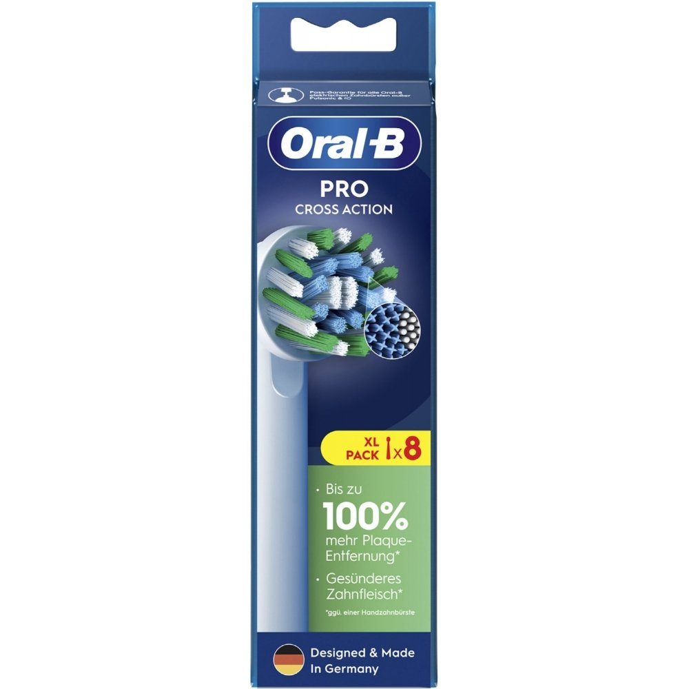 Oral-B Aufsteckbürsten Pro CrossAction 8er - Aufsteckbürsten - weiß
