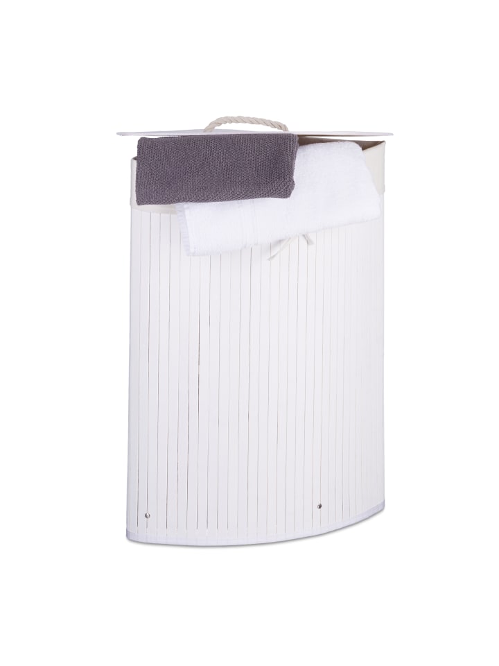 relaxdays 2x Eckwäschekorb in Schwarz/ Weiß - Je 64 l günstig kaufen onesize