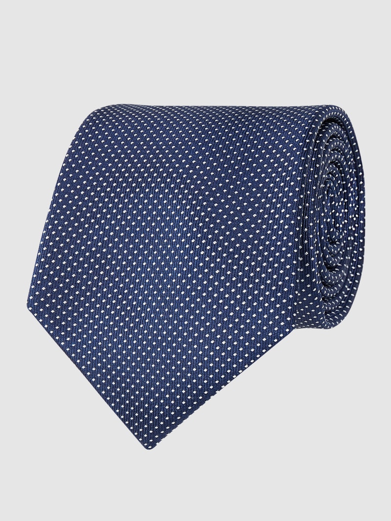 Seidenkrawatte mit Allover-Muster in marineblau