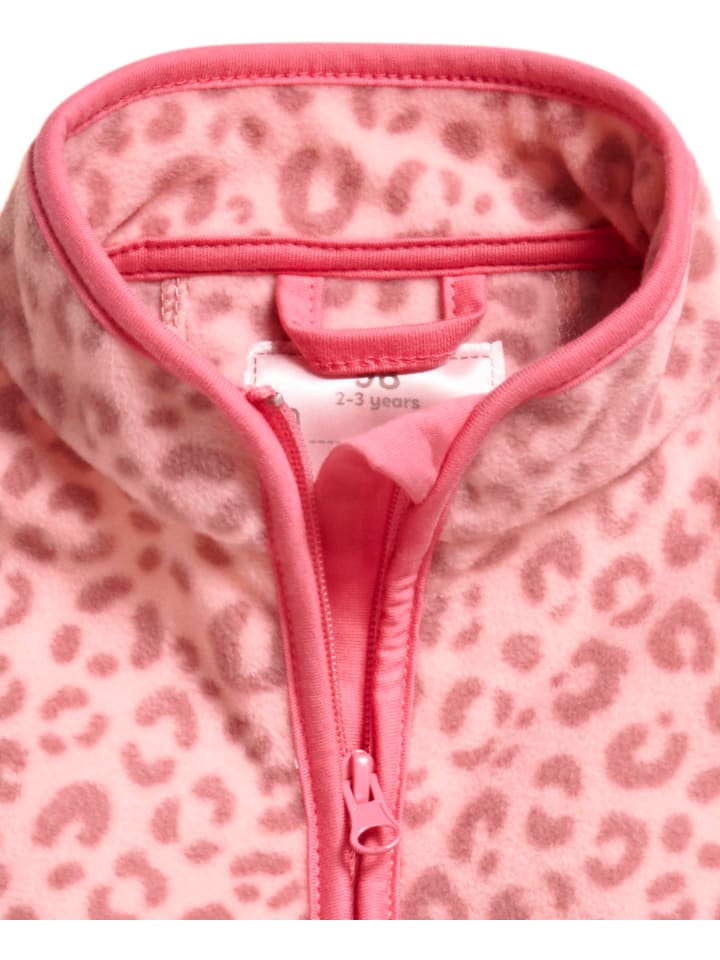 Playshoes Fleece-Weste Leo-Print in Rosa günstig kaufen