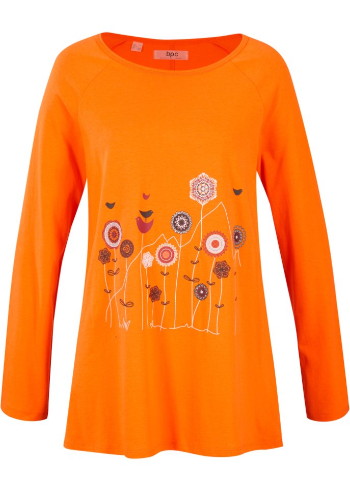 Oversize Longshirt mit Rundhalsausschnitt