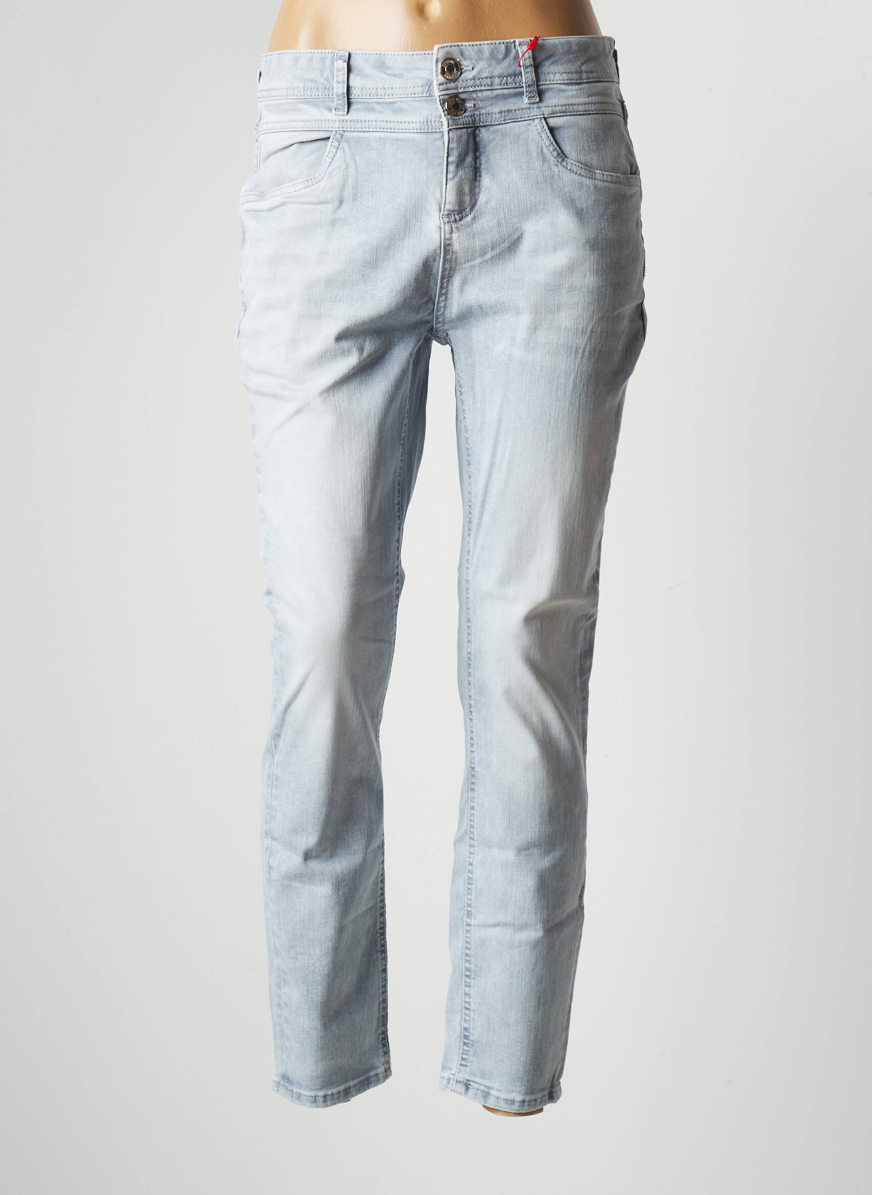 Street One Jeans Coupe Slim Femme couleur gris
