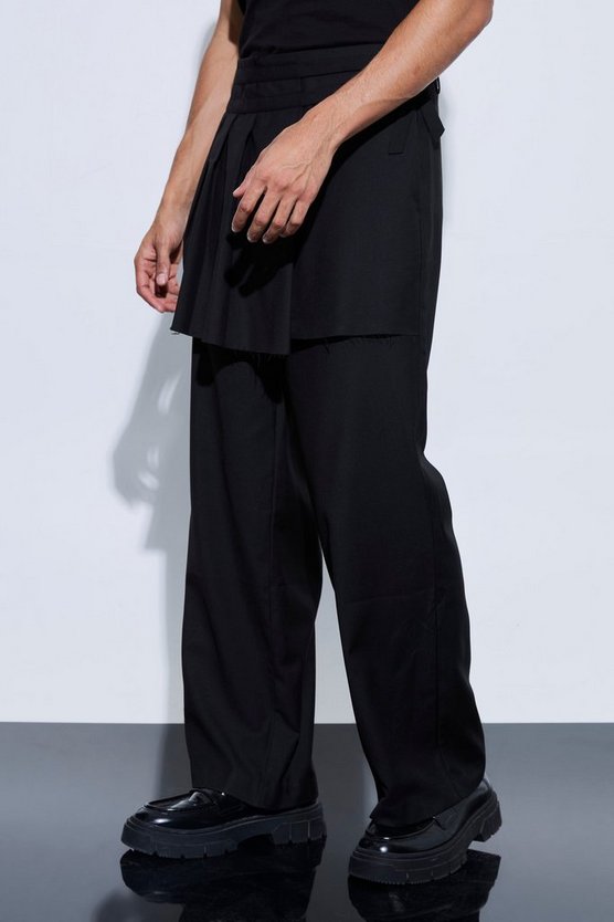 Overlay-Hose mit weitem Bein und Schnalle
