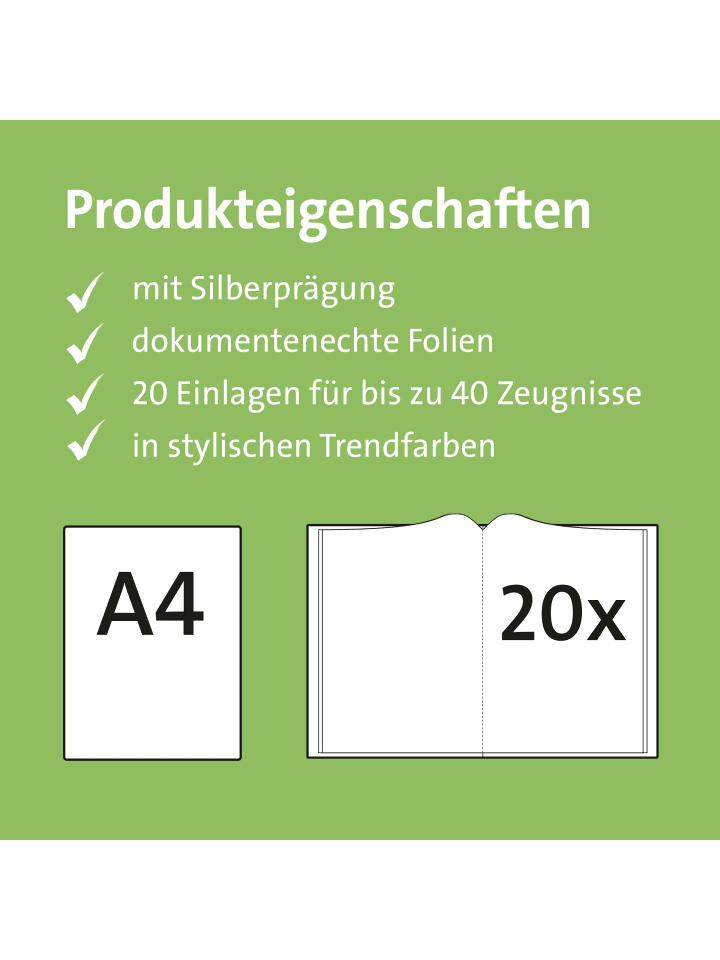 ROTH Zeugnismappe Basic, Grün in Grün günstig kaufen onesize