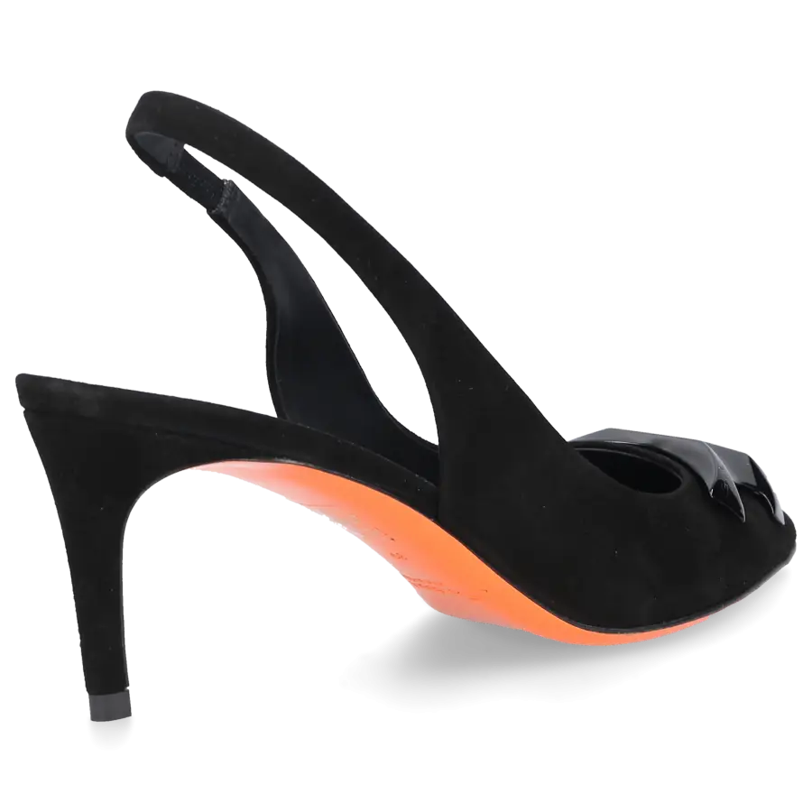 Santoni - Slingpumps SIBILLE Nubukleder - schwarz