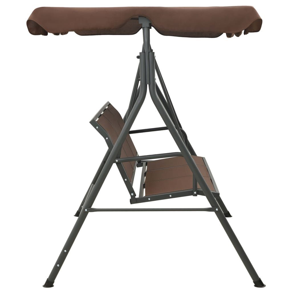vidaXL Hollywoodschaukel Hollywoodschaukel mit Dach Kaffeebraun, 1 tlg.