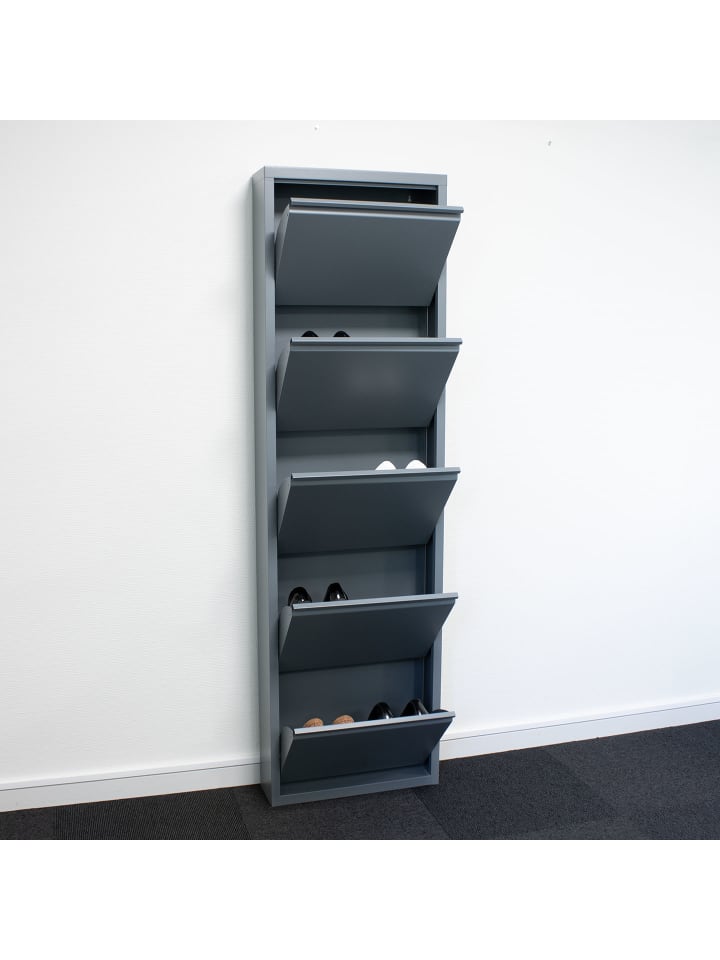 ebuy24 Schuhschrank Pisa 9 Grau 150 x 16 cm günstig kaufen onesize