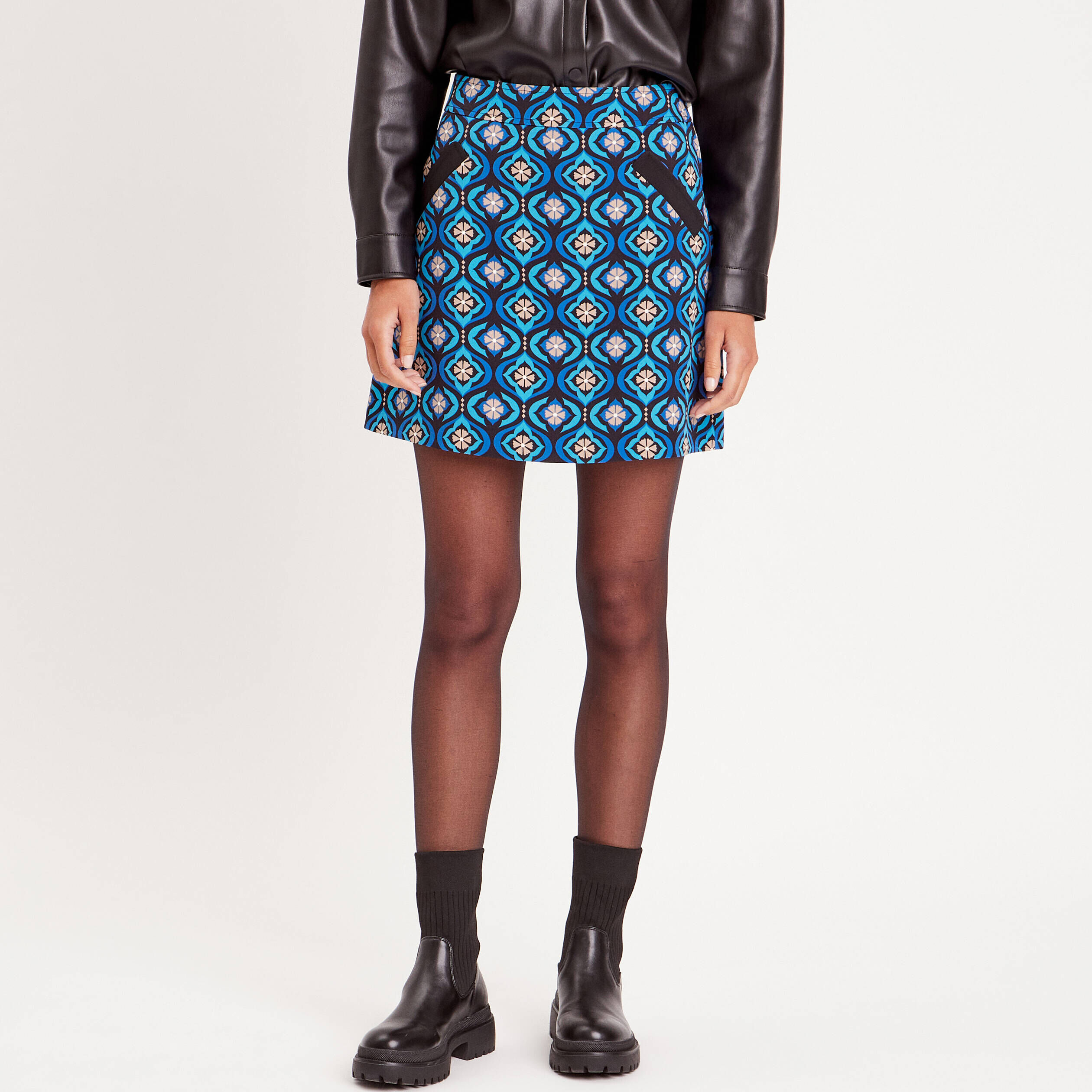 Jupe droite noir femme | Cache Cache