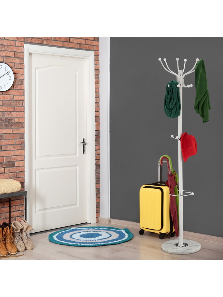 relaxdays Garderobenständer in Weiß - (H)176 cm günstig kaufen onesize